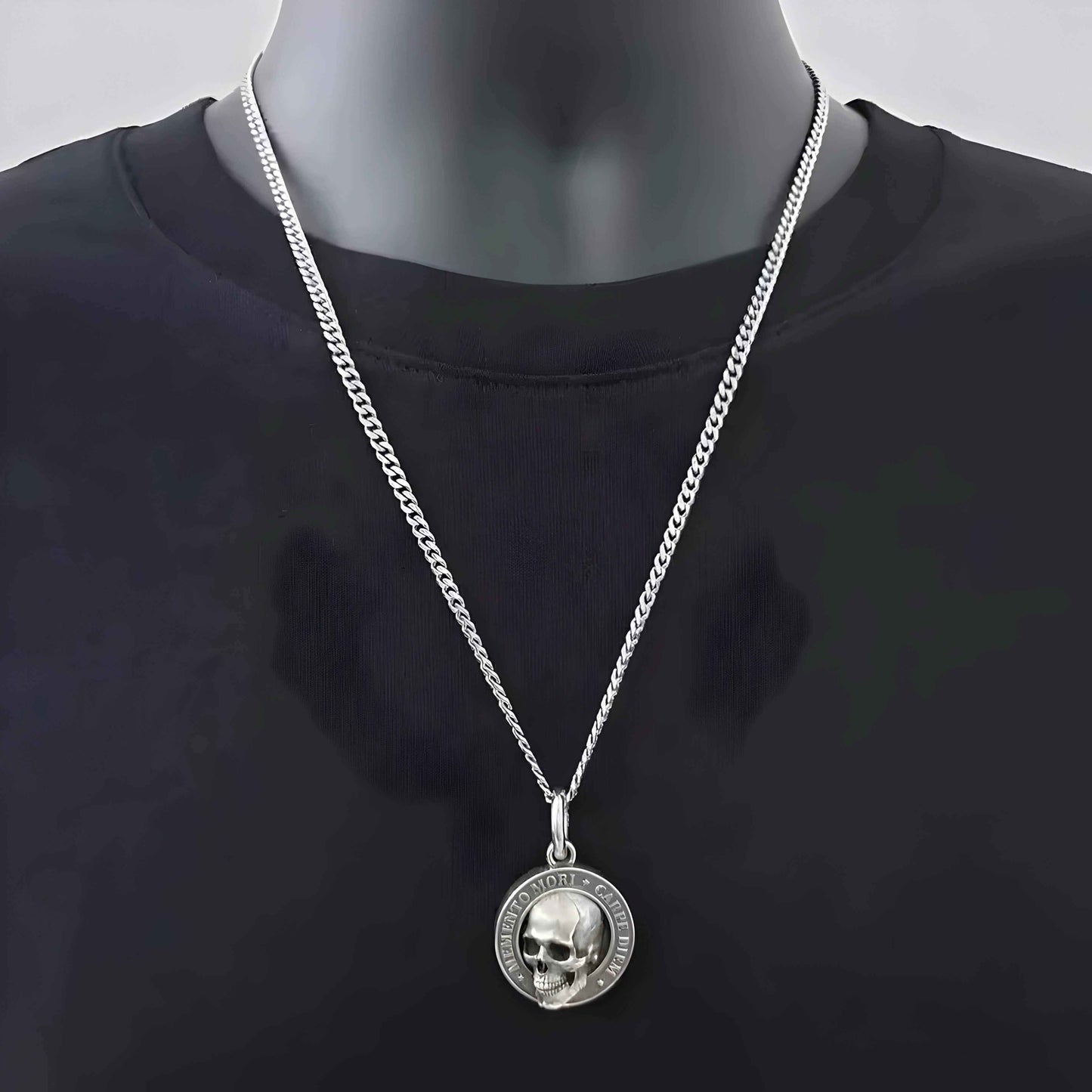 Memento Mori, Steel Skull Pendant