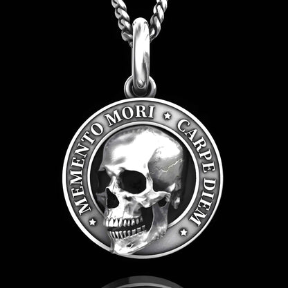 Memento Mori, Steel Skull Pendant