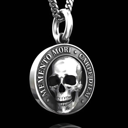 Memento Mori, Steel Skull Pendant