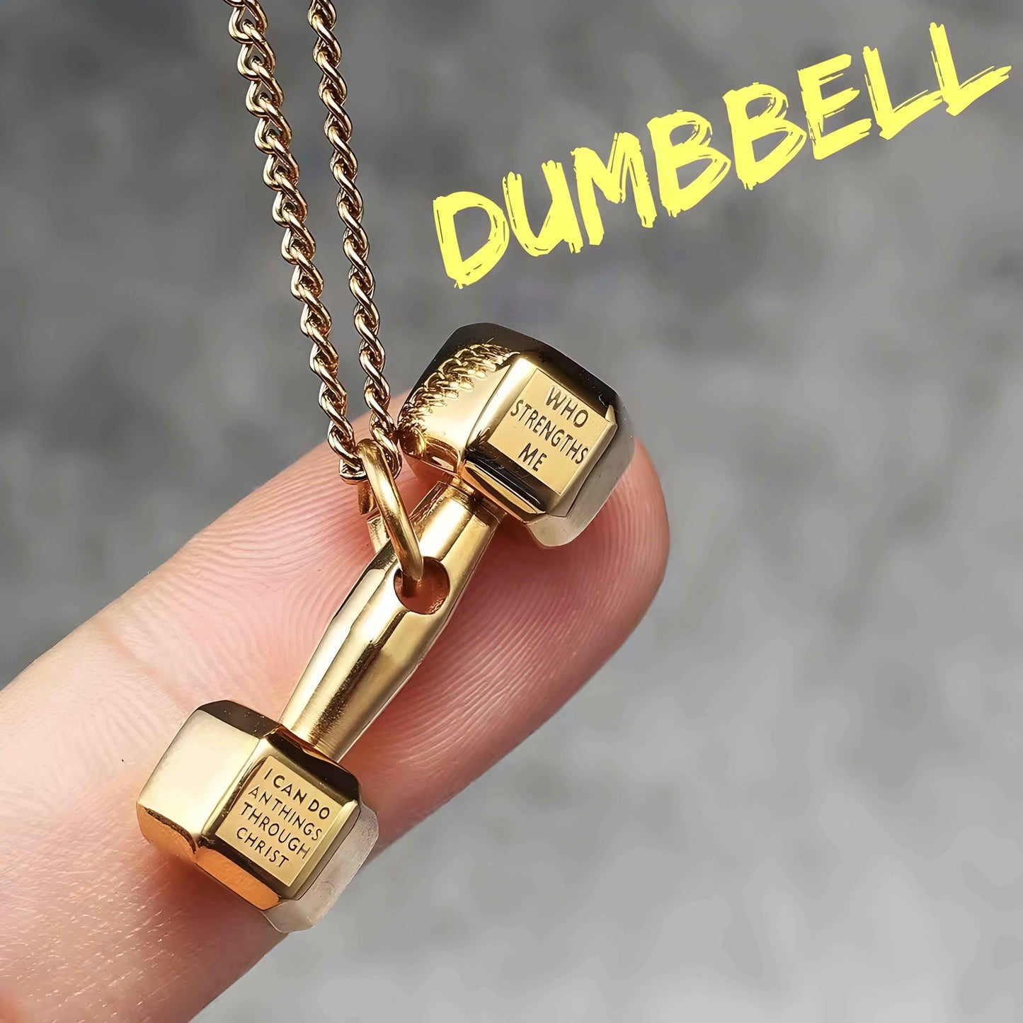 Small Dumbbell - Necklace - ForgeOfSparta