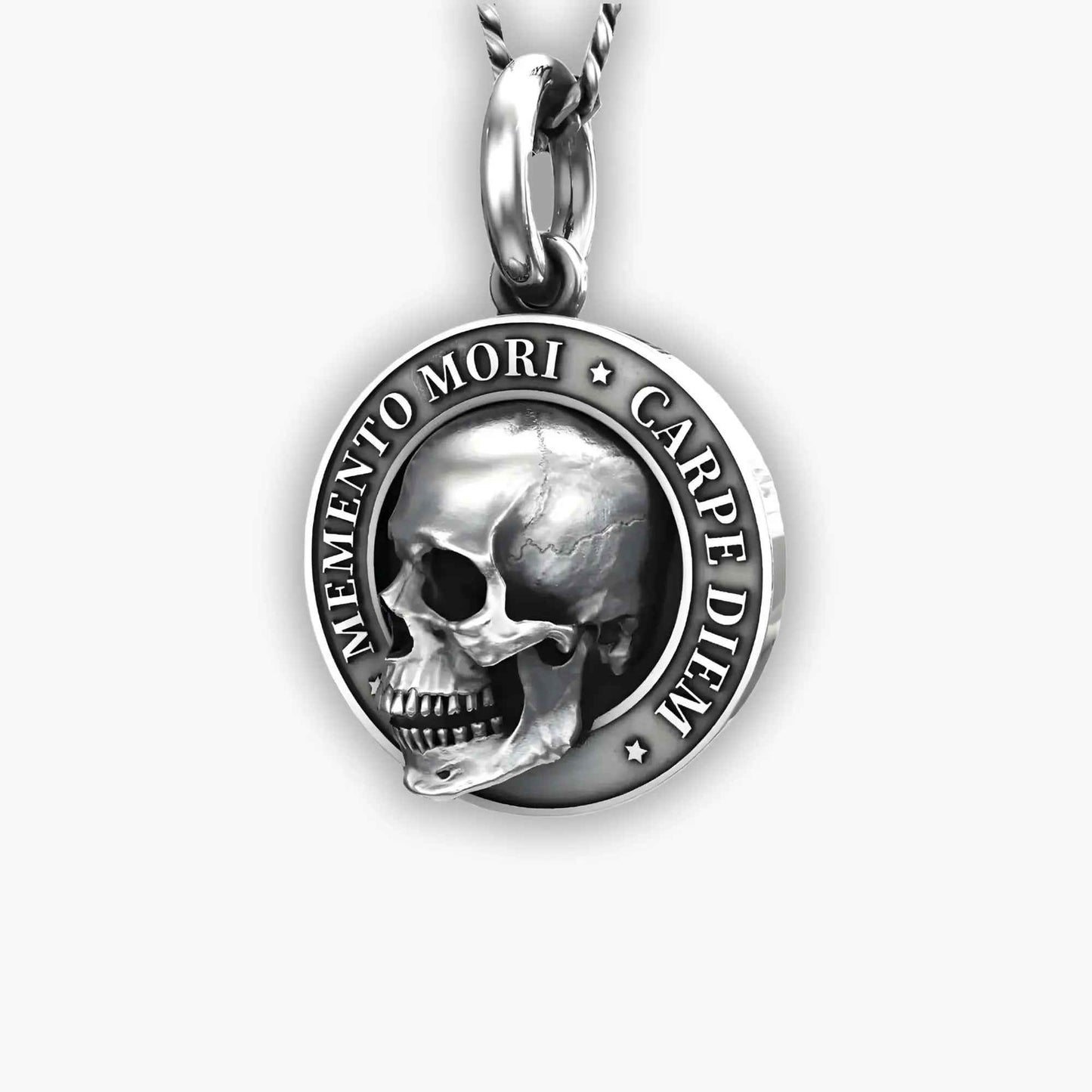 Memento Mori, Steel Skull Pendant